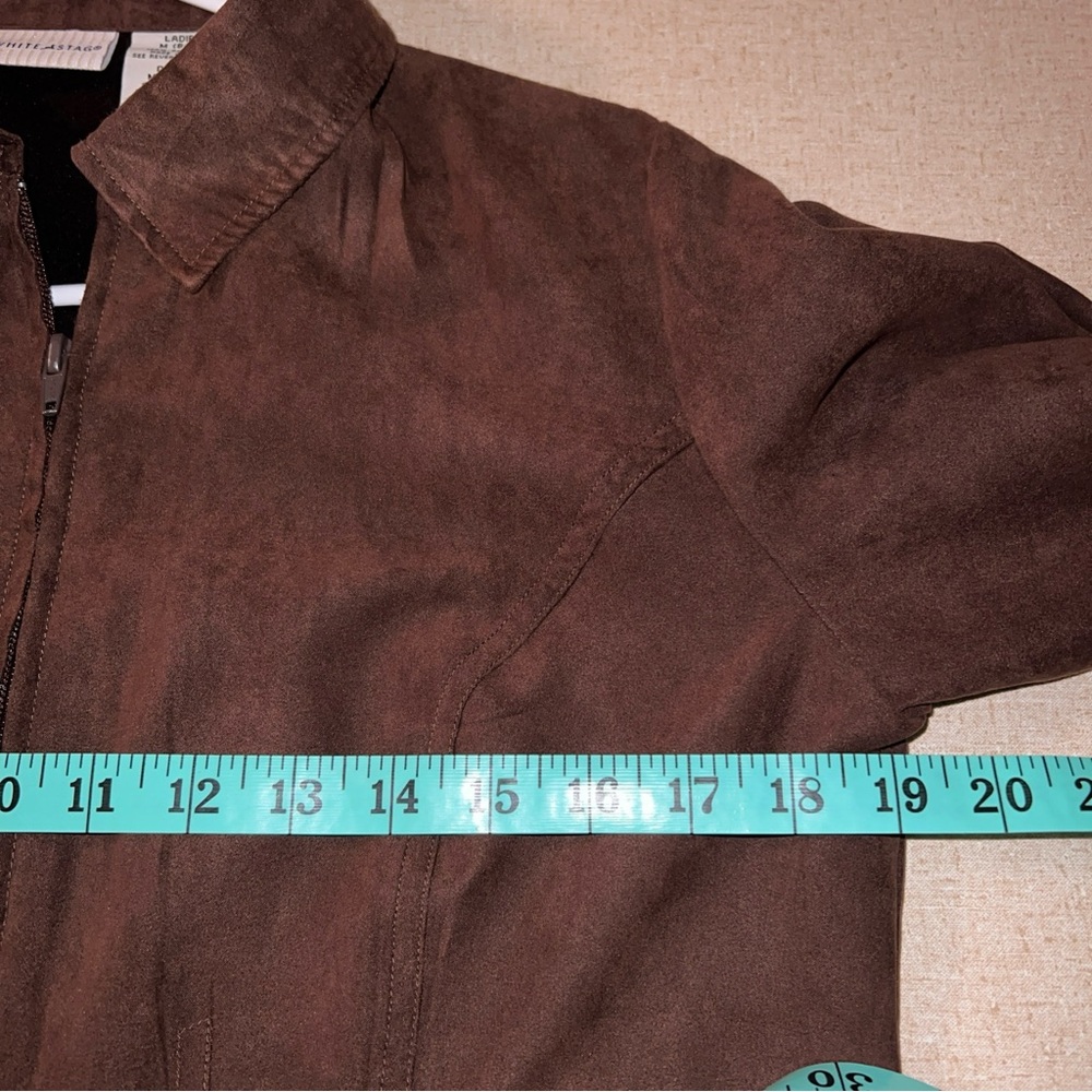 White Stag Faux Suede Brown Full Zip Light Jacket. Women's - Size Medium 32/34. - Picture 5 of 7